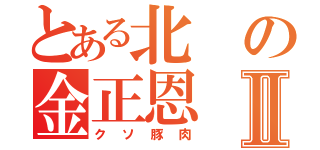 とある北の金正恩Ⅱ（クソ豚肉）