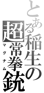 とある稲生の超常拳銃（マグナム）