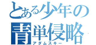 とある少年の青単侵略（アダムスキー）