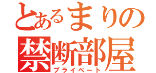 とあるまりの禁断部屋（プライベート）