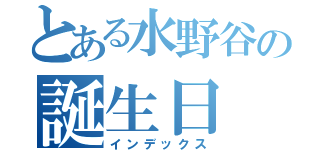 とある水野谷の誕生日（インデックス）