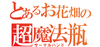 とあるお花畑の超魔法瓶（サーマルハンド）