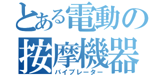 とある電動の按摩機器（バイブレーター）