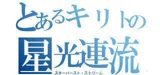 とあるキリトの星光連流撃（スターバースト・ストリーム）