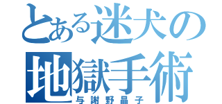 とある迷犬の地獄手術（与謝野晶子）