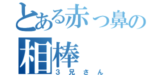 とある赤っ鼻の相棒（３兄さん）