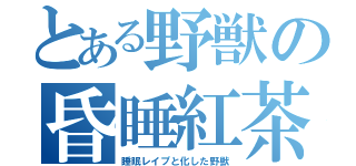 とある野獣の昏睡紅茶（睡眠レイプと化した野獣）