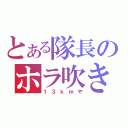 とある隊長のホラ吹き（１３ｋｍや）