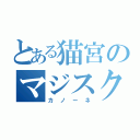 とある猫宮のマジスク（カノーネ）