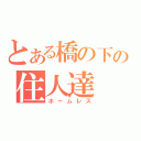 とある橋の下の住人達（ホームレス）