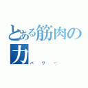 とある筋肉の力（パワー）