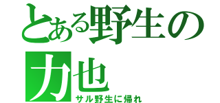 とある野生の力也（サル野生に帰れ）