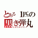 とある１匹の黒き弾丸（クロゴキブリ）