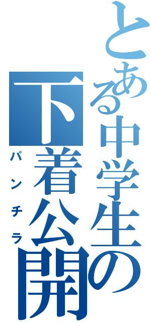 とある中学生の下着公開（パンチラ）