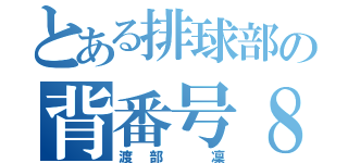 とある排球部の背番号８（渡部 凜）