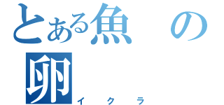 とある魚の卵（イクラ）