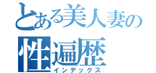 とある美人妻の性遍歴（インデックス）