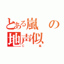 とある嵐の地声似（Ｃ嵐）