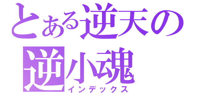 とある逆天の逆小魂（インデックス）