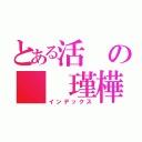 とある活の  瑾樺（インデックス）