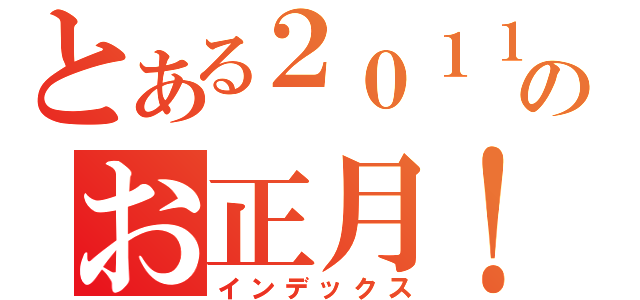 とある２０１１のお正月！（インデックス）