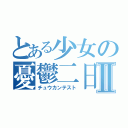 とある少女の憂鬱二日Ⅱ（チュウカンテスト）