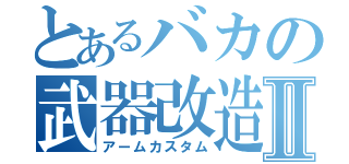 とあるバカの武器改造Ⅱ（アームカスタム）