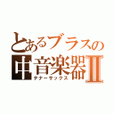 とあるブラスの中音楽器Ⅱ（テナーサックス）