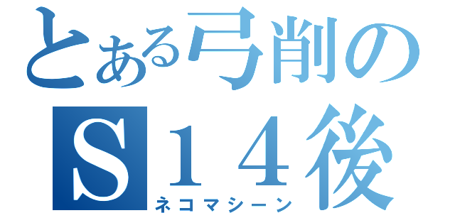 とある弓削のＳ１４後（ネコマシーン）