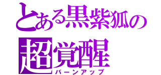 とある黒紫狐の超覚醒（バーンアップ）