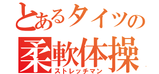 とあるタイツの柔軟体操（ストレッチマン）