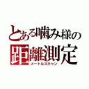 とある噛み様の距離測定（メートルスキャン）