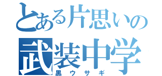 とある片思いの武装中学生（黒ウサギ）