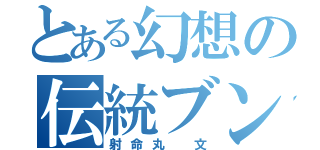 とある幻想の伝統ブン屋（射命丸 文）