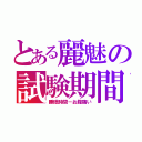 とある麗魅の試験期間（睡眠時間－お腹痛い）