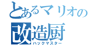 とあるマリオの改造厨（ハックマスター）