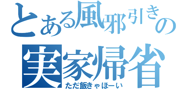 とある風邪引きの実家帰省（ただ飯きゃほーい）