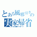 とある風邪引きの実家帰省（ただ飯きゃほーい）