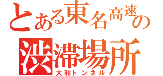 とある東名高速の渋滞場所（大和トンネル）