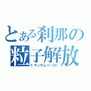 とある刹那の粒子解放（トランザムバースト）