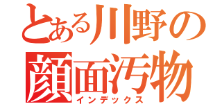 とある川野の顔面汚物（インデックス）