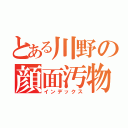 とある川野の顔面汚物（インデックス）