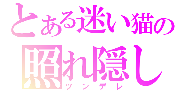 とある迷い猫の照れ隠し（ツンデレ）