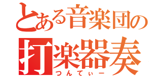 とある音楽団の打楽器奏者（つんてぃー）