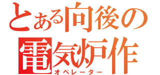 とある向後の電気炉作業（オペレーター）