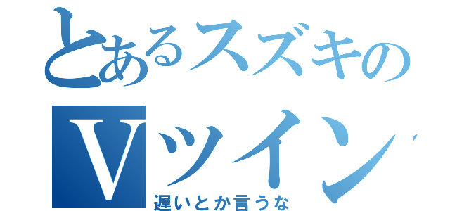 とあるスズキのＶツイン（遅いとか言うな）