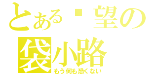 とある絕望の袋小路（もう何も恐くない）