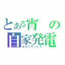 とある宵の自家発電（セルフサービス）