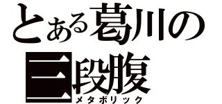 とある葛川の三段腹（メタボリック）