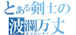 とある剣士の波瀾万丈（かりけいやく）